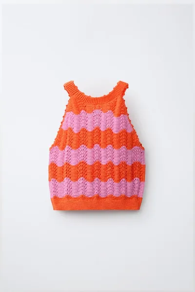 Вязаный топ CROCHET, Neon — фото 5
