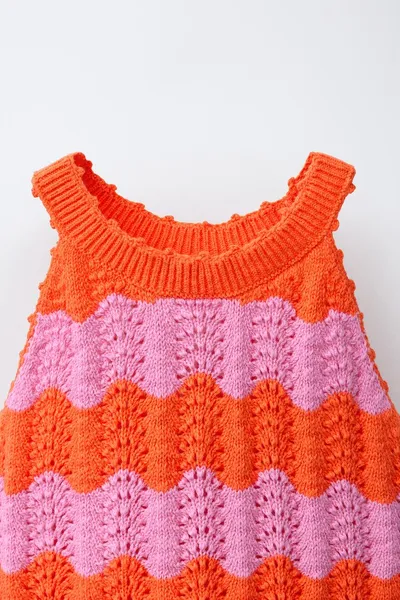 Вязаный топ CROCHET, Neon — фото 6