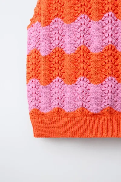 Вязаный топ CROCHET, Neon — фото 7