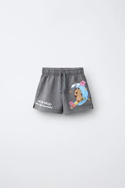 Шорты BERMUDA с эффектом стирки Capybara Capyfun, ANTHRACITE GREY — фото 3