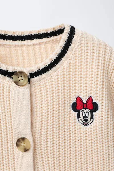 Свитер EMBROIDERED CARDIGAN, Экрю — фото 4