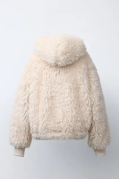 Куртка из искусственного меха из коллекции SKI, Экрю, искусственный мех, флисовая подкладка — фото 6