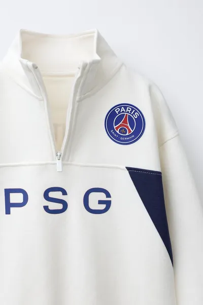 Свитер с логотипом PSG, Экрю — фото 4
