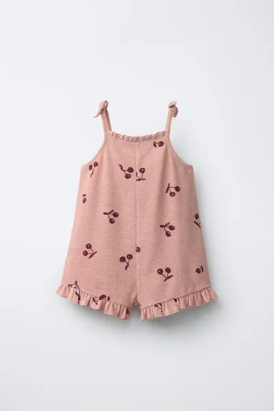 Махровое комбинезон TOWELLING PLAYSUIT, BEIGE–PINK — фото 4