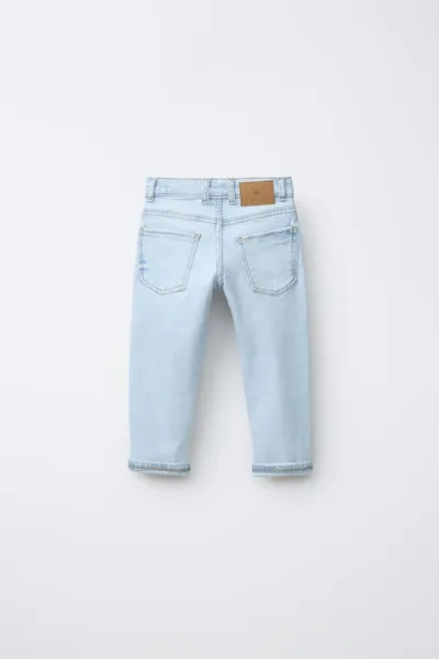 Рваные комфортные прямые джинсы RIPPED COMFORT, Светло-голубой — фото 3