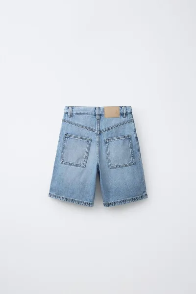Расслабленные мешковатые Bermuda SHORTS, Mid-BLUE, деним — фото 2