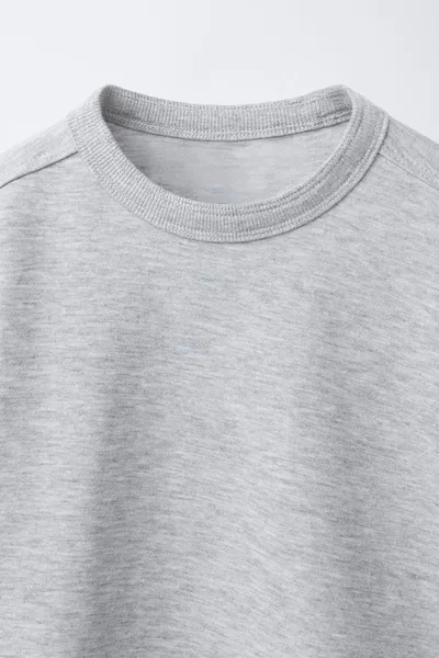 Футболка PLAIN INTERLOCK, GREY marl — фото 5
