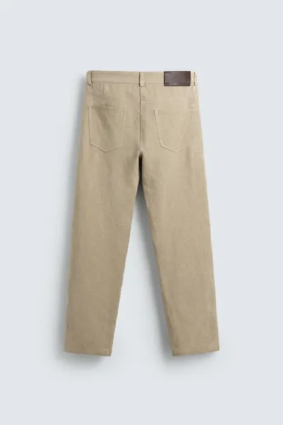 Брюки BALLOON FIT из 100% льна, camel — фото 8