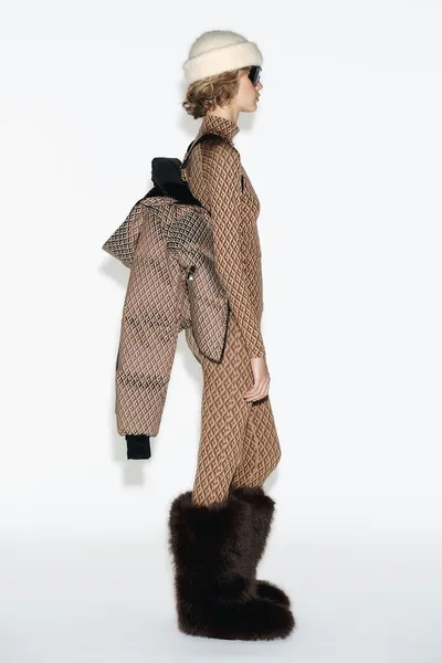 Термолеггинсы для катания на лыжах из коллекции JACQUARD SEAMLESS THERMOLITE® CORE SKI COLLECTION, camel — фото 4