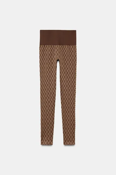 Термолеггинсы для катания на лыжах из коллекции JACQUARD SEAMLESS THERMOLITE® CORE SKI COLLECTION, camel — фото 7