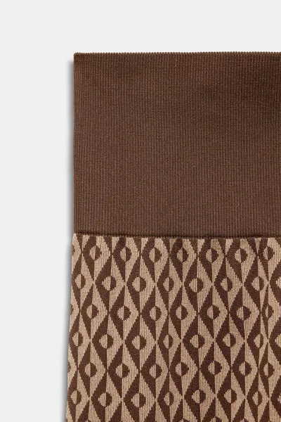 Термолеггинсы для катания на лыжах из коллекции JACQUARD SEAMLESS THERMOLITE® CORE SKI COLLECTION, camel — фото 8