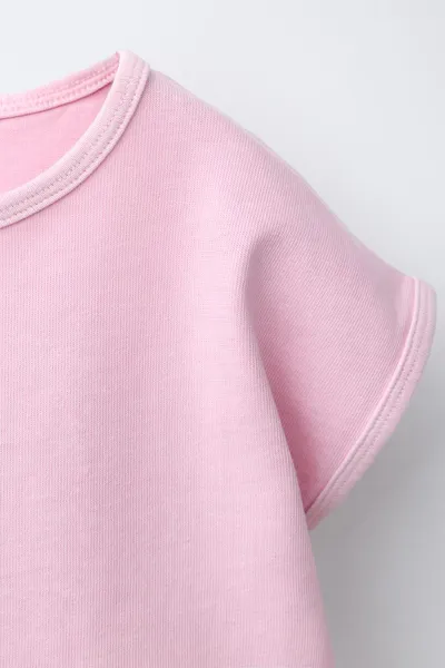 Комплект: футболка и шорты-бермуды, Пастельный PINK — фото 3