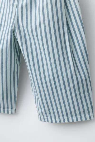 Брюки COTTON LINEN, Светло-голубой, 82% хлопка и 18% льна — фото 4