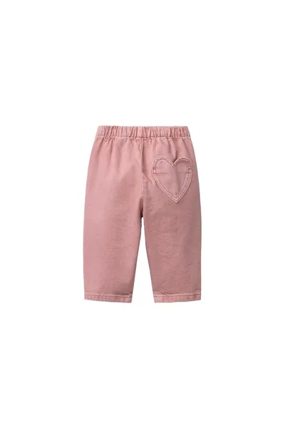 Брюки TWILL BAGGY с карманом в виде сердца, Розовый — фото 2