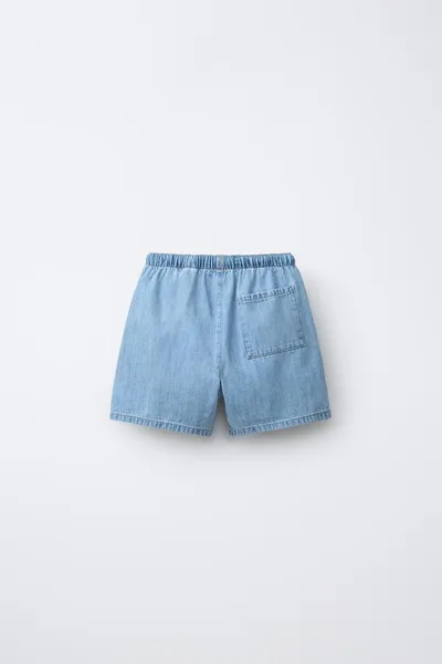 Бермуды с пуговицами BERMUDA SHORTS WITH BUTTONS, Светло-голубой — фото 2