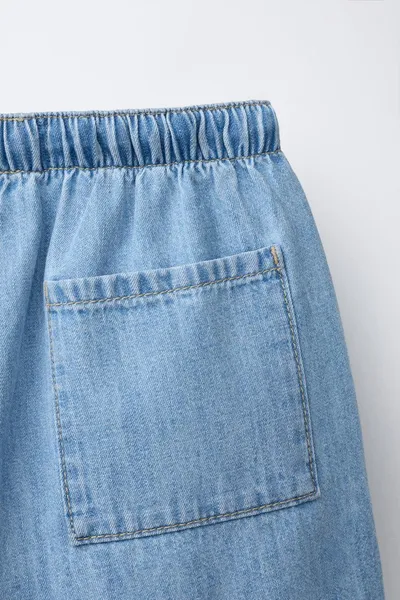 Бермуды с пуговицами BERMUDA SHORTS WITH BUTTONS, Светло-голубой — фото 4