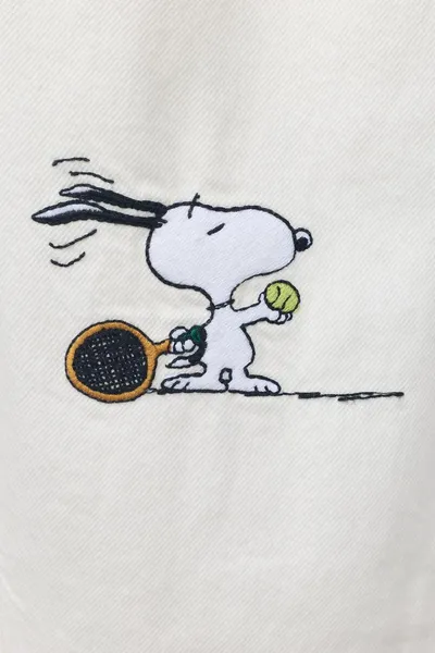 Брюки SNOOPY PEANUTS™ с вышивкой, Экрю — фото 5