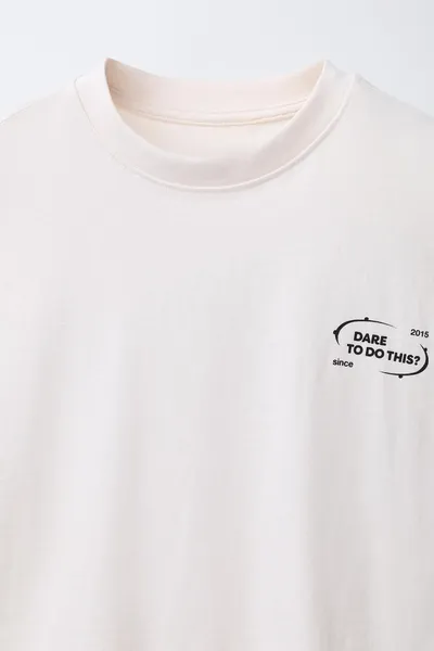 Футболка LOGO PRINT, Экрю — фото 3