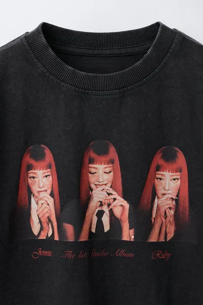 JENNIE® Футболка FADED-EFFECT, ANTHRACITE GREY — фото 4