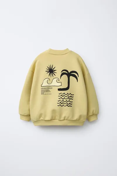 SURF PRINT свитшот, Стиранный — фото 2