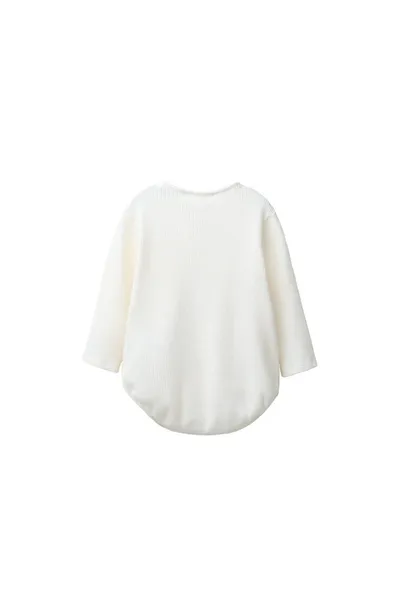 Боди WAFFLE-KNIT HENLEY, Ecru — фото 2