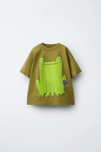 FROG PRINT футболка, Хаки — фото 2