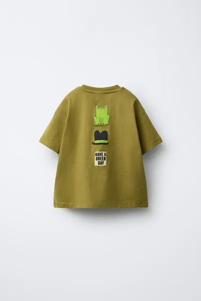 FROG PRINT футболка, Хаки — фото 3