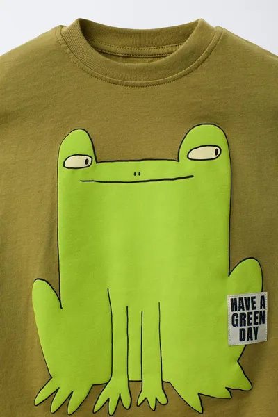 FROG PRINT футболка, Хаки — фото 4