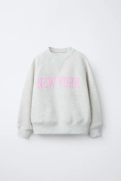 Свитер VARSITY SLOGAN, GREY marl — фото 2