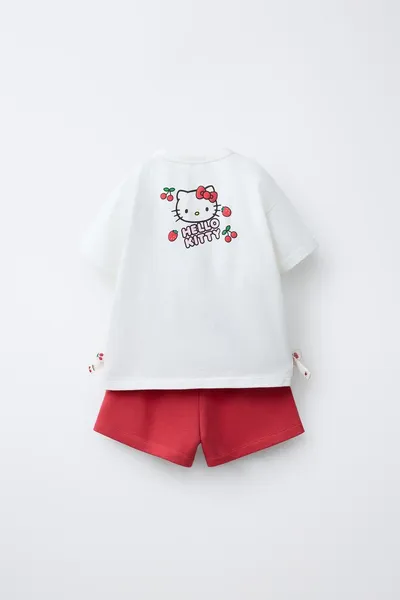 Набор: футболка HELLO KITTY © SANRIO и шорты-бермуды, Красный — фото 2
