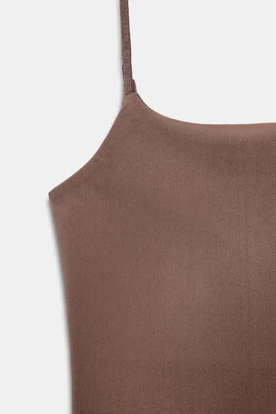 Узкий боди с бретелями SLIM FIT STRAPPY BODYSUIT, Бежево-розовый — фото 5