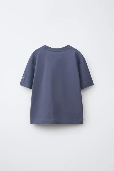 Футболка NUMBER PRINT, BLUE / GREY — фото 2