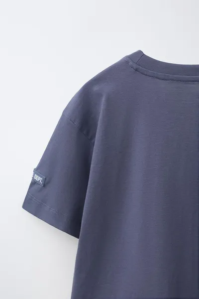 Футболка NUMBER PRINT, BLUE / GREY — фото 4