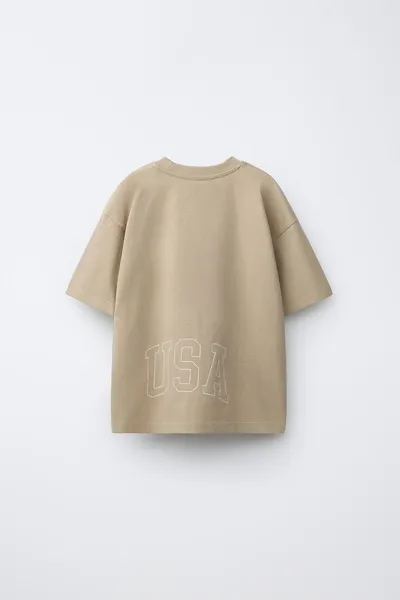 Футболка VARSITY JOGGING, Бежевый — фото 5