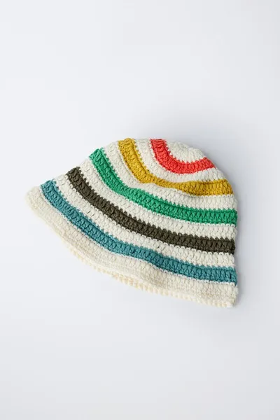 Вязаная шляпа CROCHET HAT, Многоцветная — фото 3