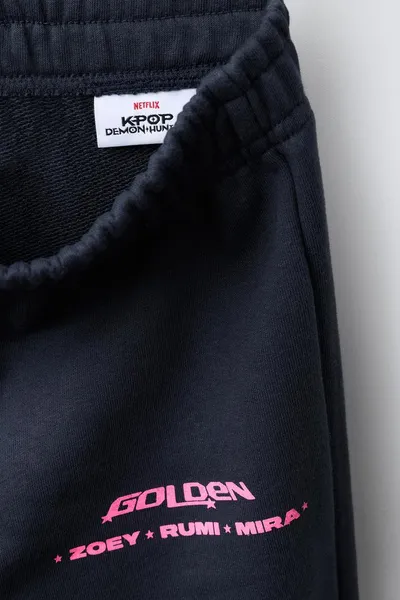 Брюки NETFLIX™ WIDE-LEG FLEECE, ANTHRACITE GREY, 63% хлопок — фото 4