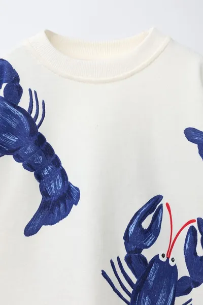 Набор: футболка LOBSTER и шорты-бермуды, BLUE/WHITE — фото 4
