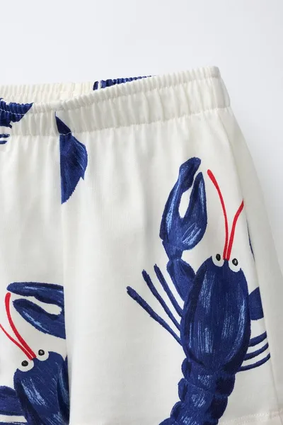 Набор: футболка LOBSTER и шорты-бермуды, BLUE/WHITE — фото 5