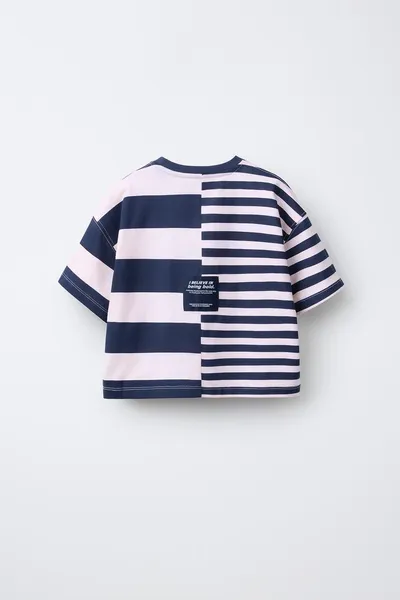 Футболка SLOGAN, NAVY / WHITE — фото 2