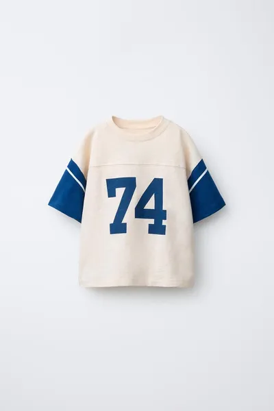 Футболка NUMBER PRINT, Молочный — фото 3