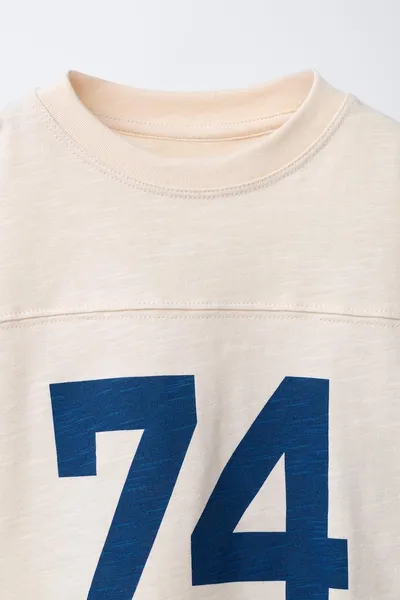 Футболка NUMBER PRINT, Молочный — фото 5