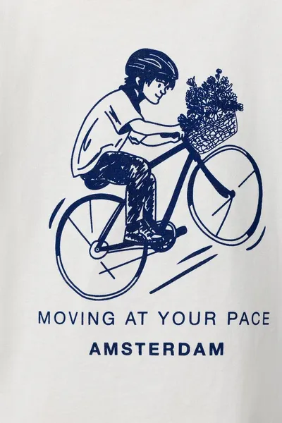 Рубашка CYCLIST PRINT, Экрю — фото 4