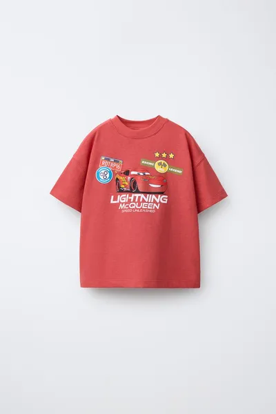 Футболка CARS LIGHTNING MCQUEEN © с принтом, Красный — фото 2