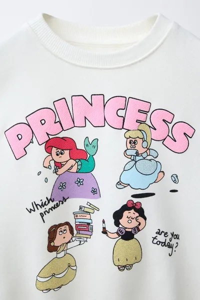 Свитер PRINTED DISNEY PRINCESSES, Молочный — фото 3