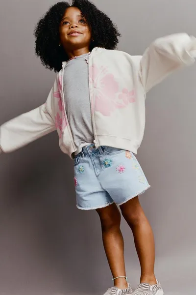 HIBISCUS PRINT худи, Молочный — фото 3