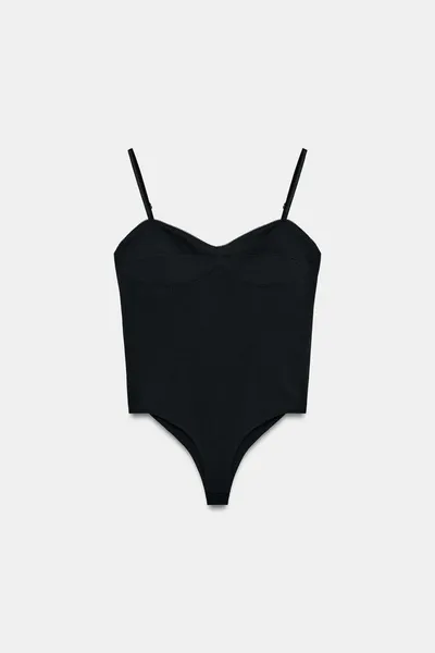 Боди с декольте SWEETHEART NECKLINE, Чёрный — фото 4