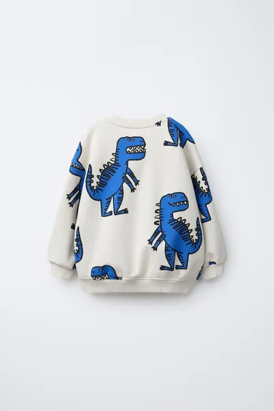 Свитер DINOSAUR PRINT, Экрю — фото 2