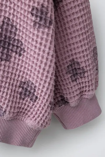Свитер WAFFLE-KNIT с цветочным принтом, Розовый — фото 5