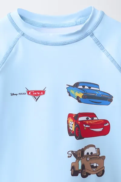 Рашгард для детей 1–6 лет CARS LIGHTNING MCQUEEN ©, Синий — фото 3