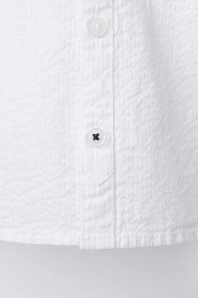 Базовая рубашка серасукер, Белый — фото 5